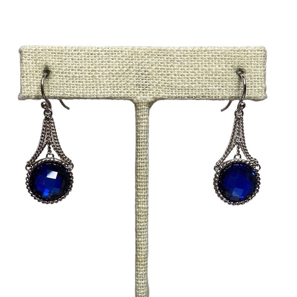 Anthony Nak Jewelry - Anthony Nak Sterling Silver & Blue Gemstone Dangle Earrings